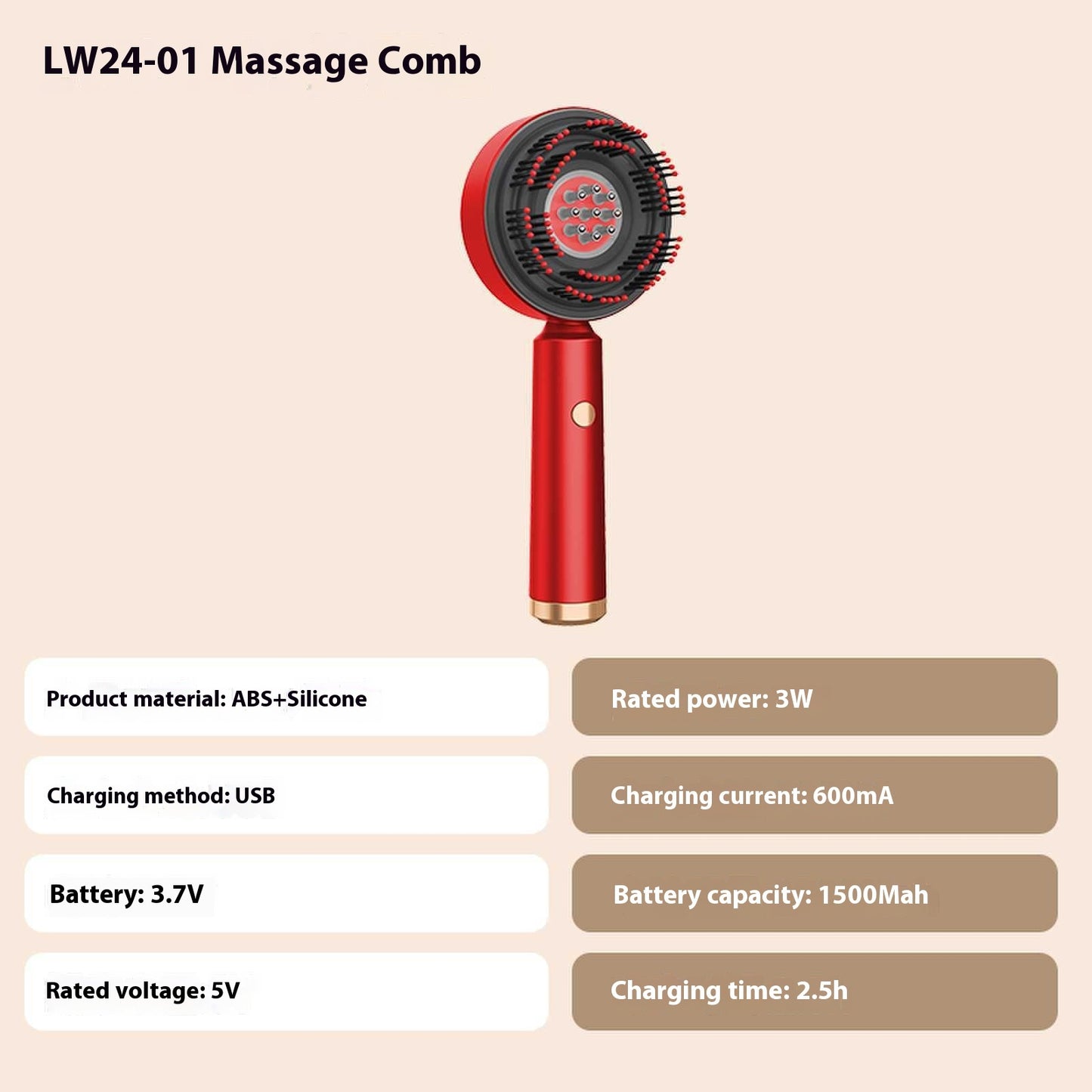 HairBoost | Brosse de massage 3 en 1 pour stimuler les cheveux